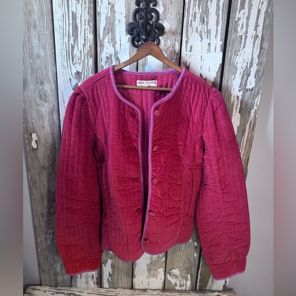 Free People NWOT Natalia Jacket in Sweet Heart Size Medium - Picture 8 of 9